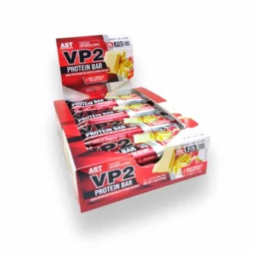 VP2 Protein Bar | Sabor Chocolate Branco Com Pedaços de Morango 60g | AST Sports