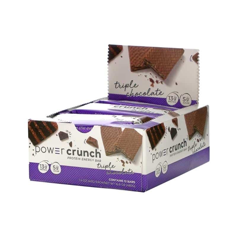Power Crunch Bar 40g | Sabor Triple Chocolate | Caixa com 12 uni | BNRG