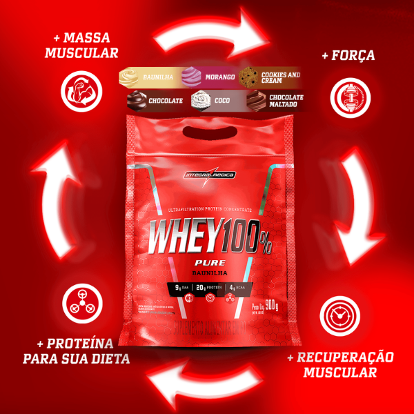 WHEY 100% CHOCOLATE (907G) INTEGRAL MEDICA - Imagem 2