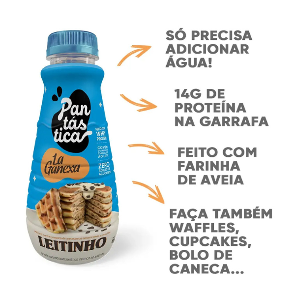 PANTASTICA MISTURA PARA PANQUECAS E WAFFLES LEITINHO (100G) LA GANEXA - Imagem 2