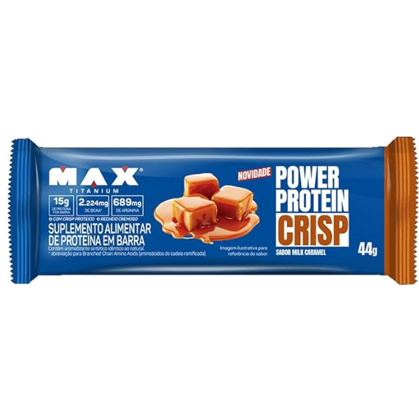 POWER PROTEIN CRISP MILK CARAMEL (44G) MAX TITANIUM
